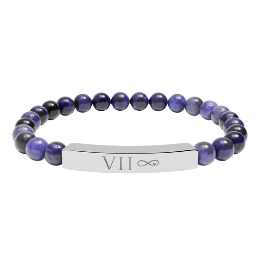 Infinity Bound Natural Stone Stretch Bar Bracelet