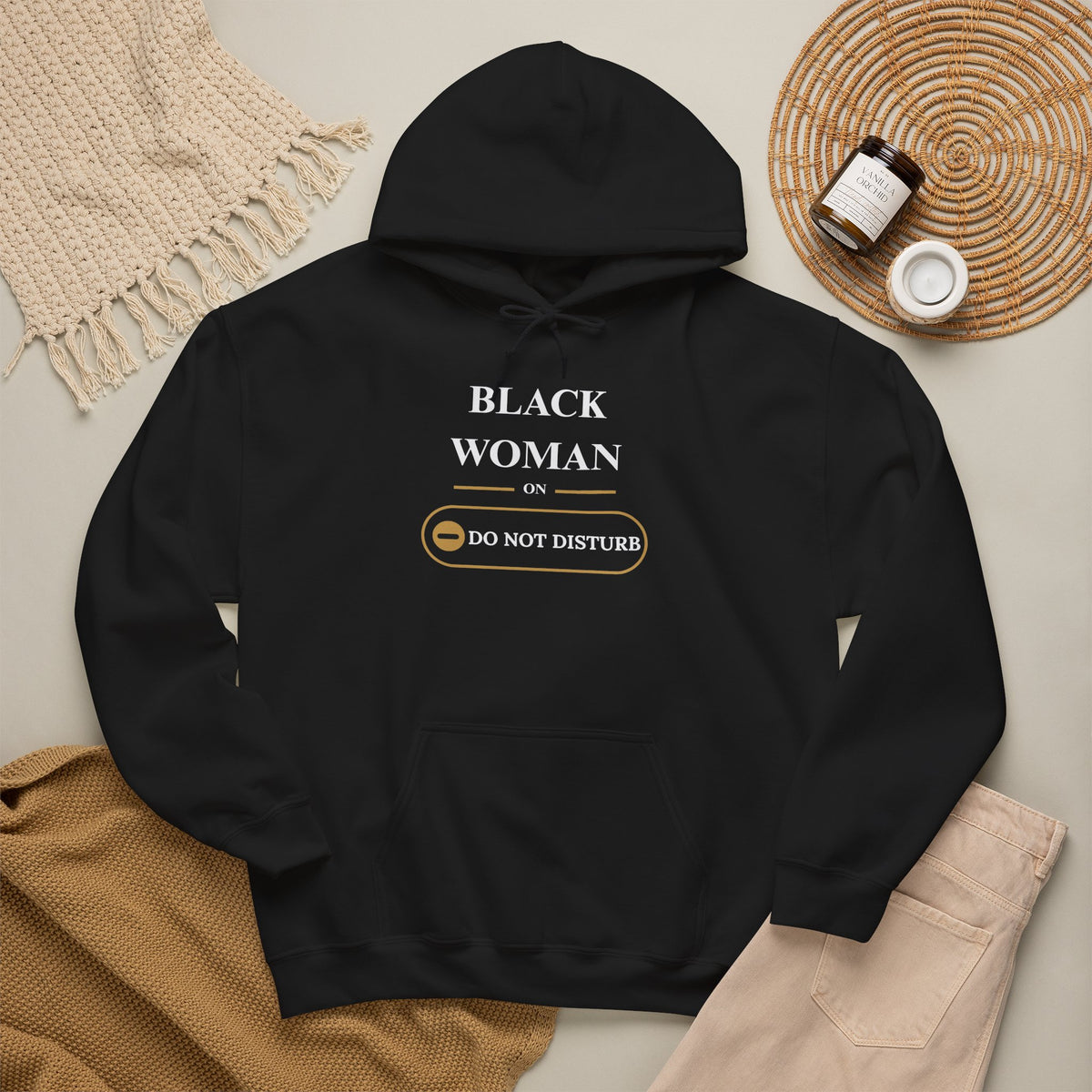 Black Woman Do Not Disturb Hoodie