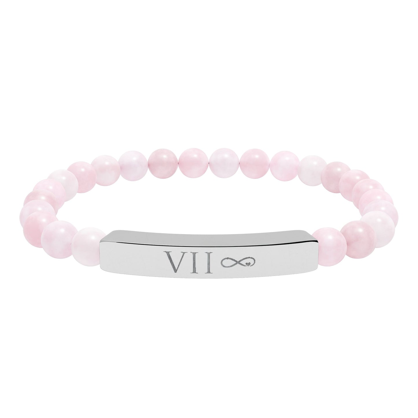 Infinity Bound Natural Stone Stretch Bar Bracelet