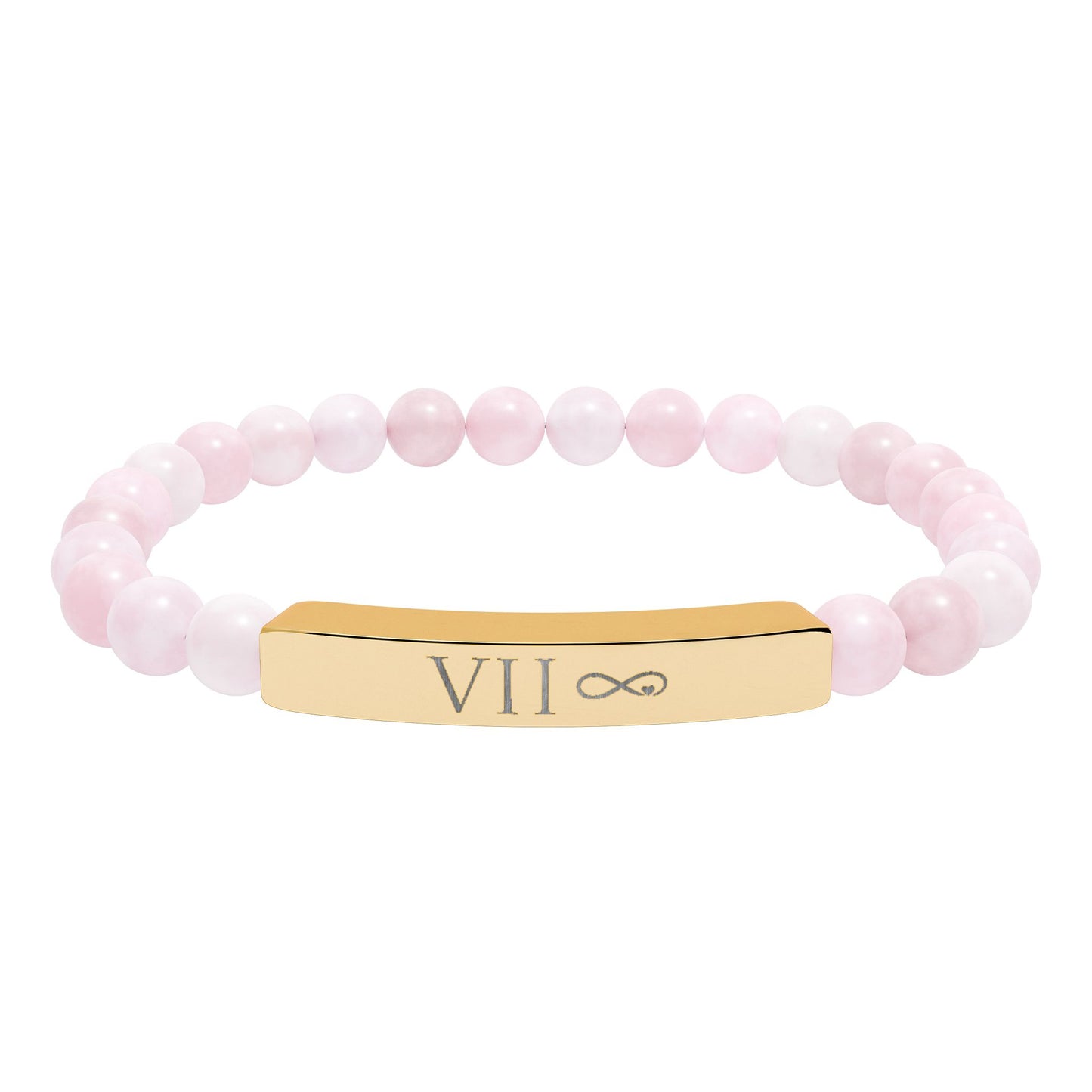Infinity Bound Natural Stone Stretch Bar Bracelet